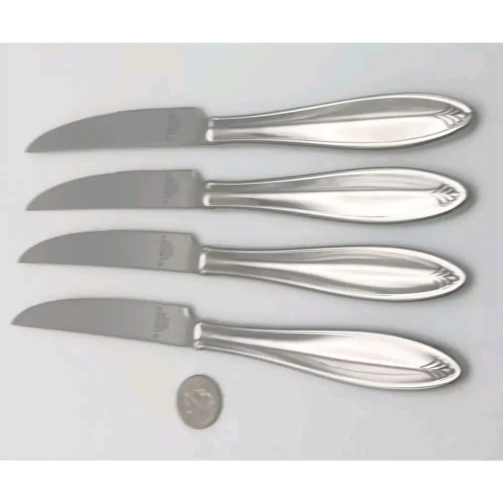 Lenox Covington 4 Piece Steak Knife Set 18/10 Stainless Flatware Vietnam NOS